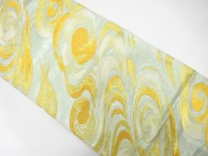 アンティーク　流水模様織り出し袋帯（着用可）